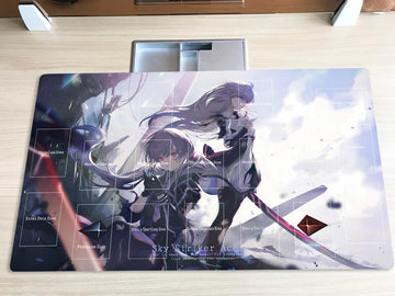 New Mlikemat Playmat Sky Striker Ace - Raye & Roze TCG CCG OCG Trading Card Game Mat with Zones + Free Bag (ZD014-366-A)