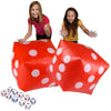 11.8'' Jumbo Inflatable Dice, 2pack Outdoor Fun Giant Inflatable Dice Set and 12mm 10pcs Dice for Indoor and Outdoor Broad Game,
