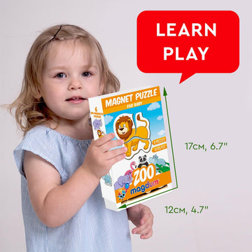 Magdum Zoo Magnetic Puzzles For Kids Ages 3-5 - Toddler Puzzle - Travel Toys For Kids Ages 3-5 - Magnetic Travel Games Baby Puzzle Kids Puzzle Toys - Puzzle For Preschooler Magnet Puzzles Games