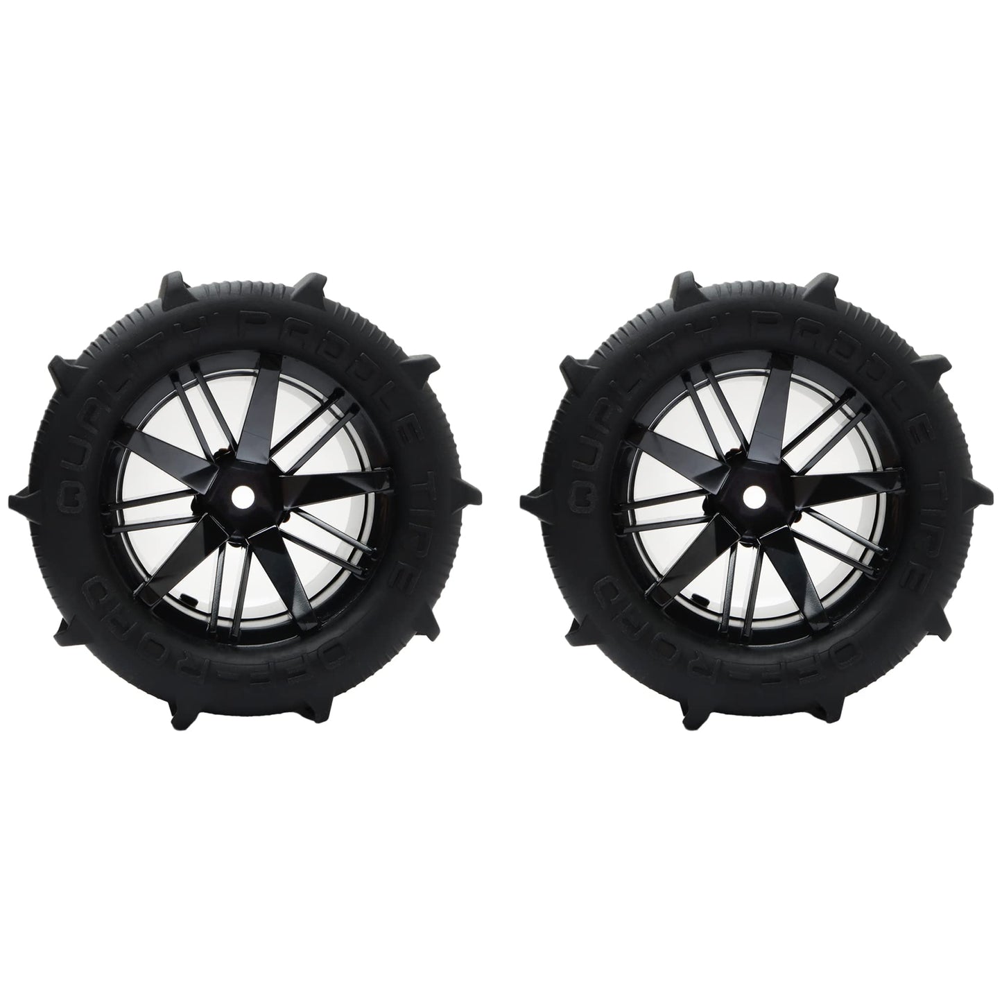 GDOOL 1:10 1:12 Paddles Buggy Tires Hex 12mm Wheels for Snow Sand 1:10 1:12 9125 9155 9156 124009 X-07 F-10 YC400 2995RC Car(2 P