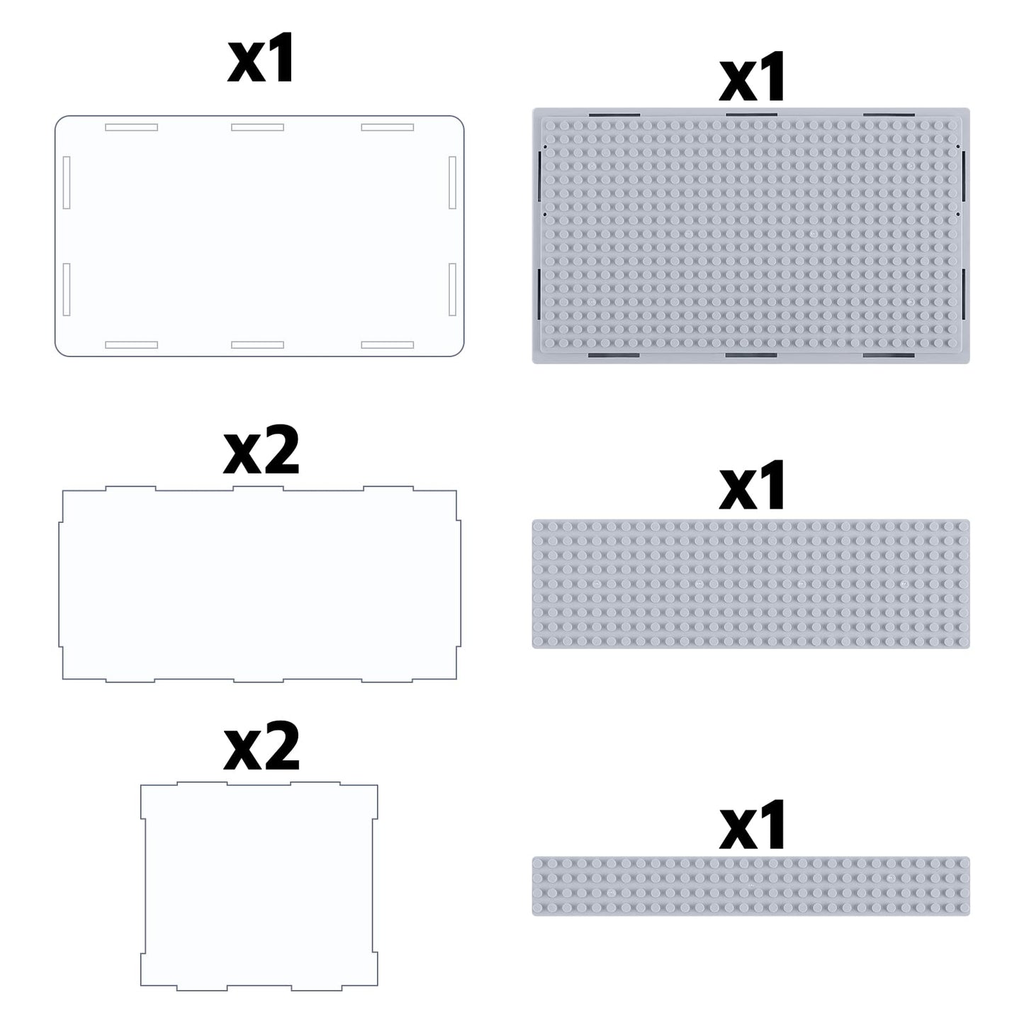 2 Pack Display Case For Minifigure Action Figures Blocks, Acrylic Minifigure Display Case Box Storage With 3 Movable Steps Gift