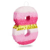 BLUE PANDA Number 8 Pinata - Pink and Gold Birthday Decorations, 16.5x11x3 in, Paper for Girls' 8th Birthday Party