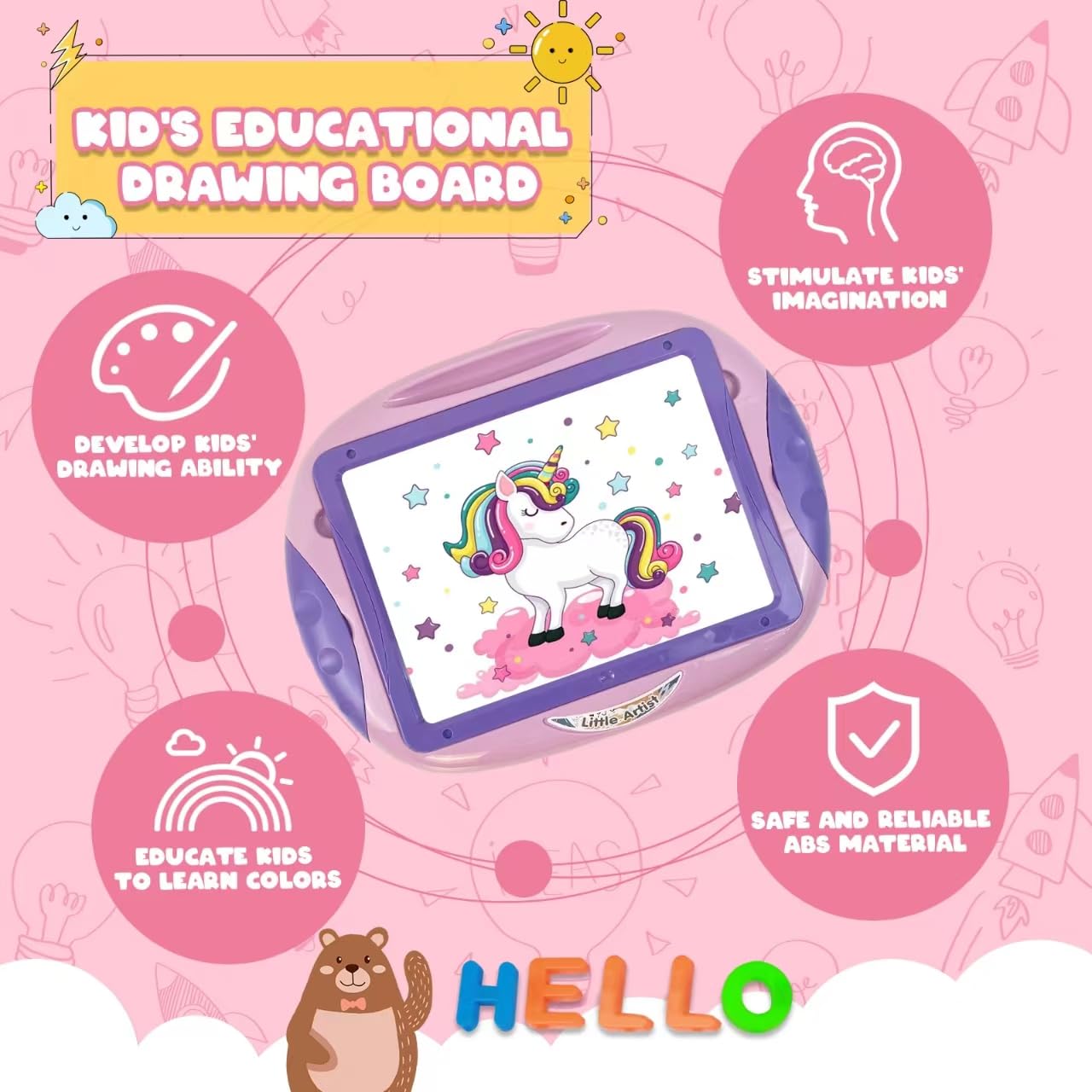 Cokzer Toys For 1-3 Year Old Girls, Toddler Girl Toys With Magnetic Letters And Numbers, Learning And Educational Toys For 1 2 3