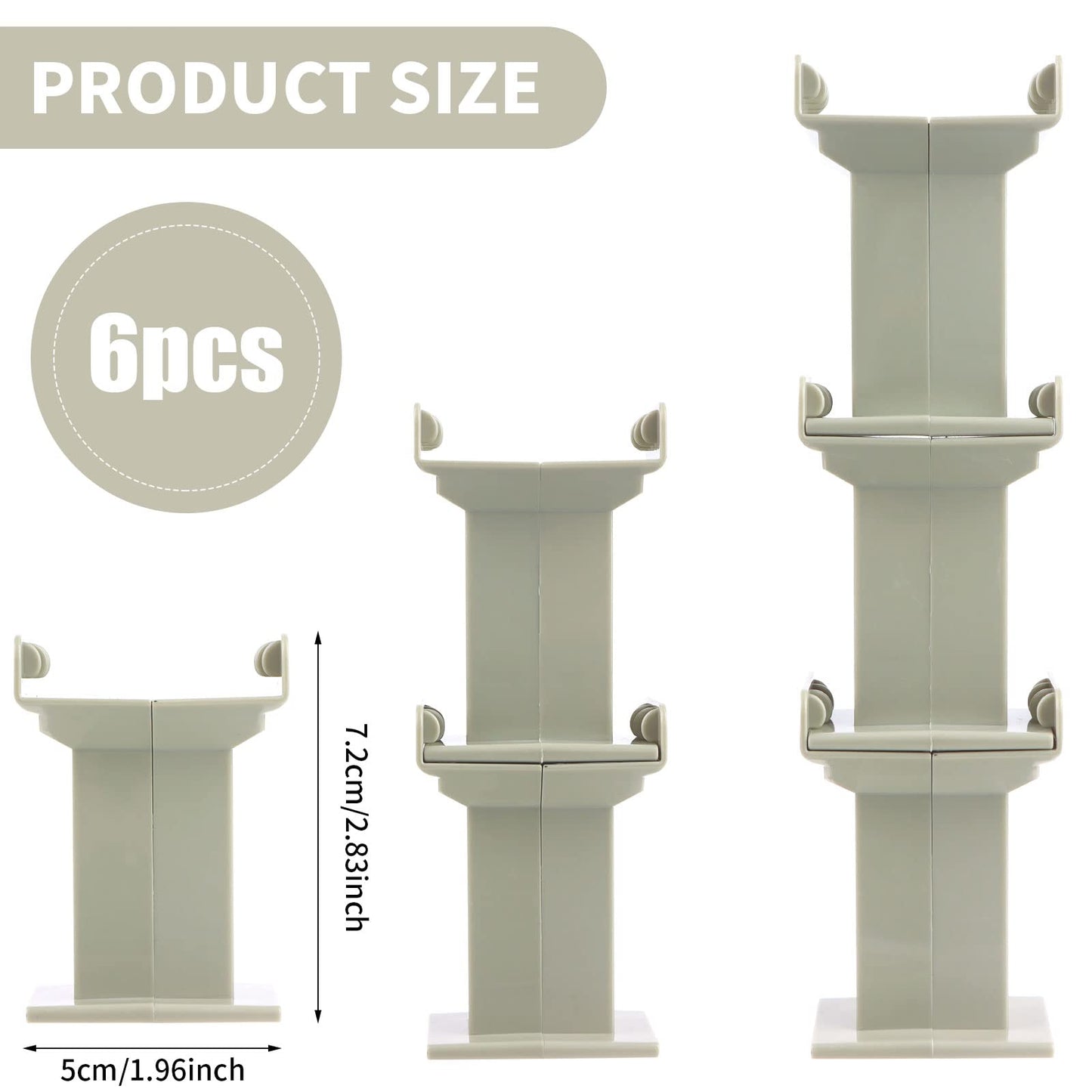 Ioffersuper 6 Pcs Train Bridge Pier Track Railway Accessories Multi Level Support Risers High Level Blocks Compatible All Major