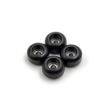 SPITBOARDS Fingerboard Bearing Wheels, CNC Polyurethane, Set of 4, Black