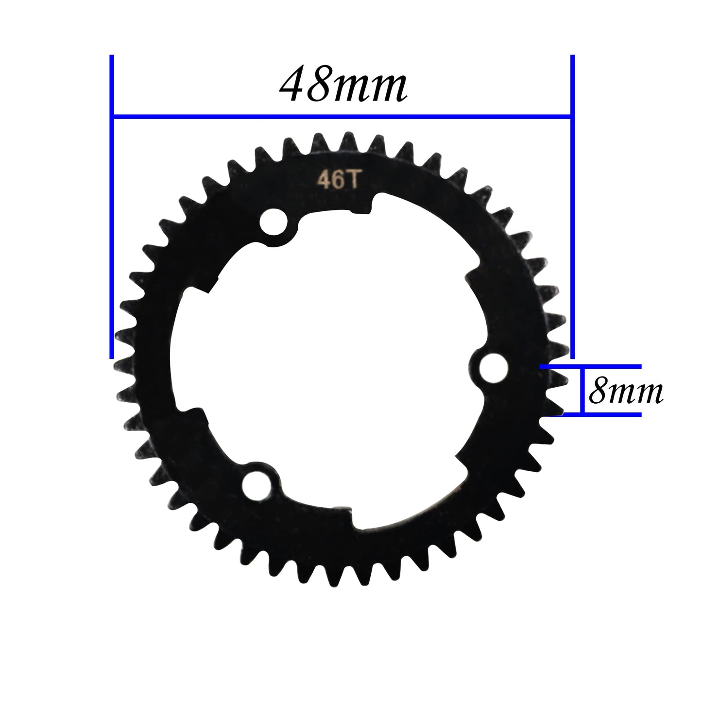 Vgoohobby Steel 46T Spur Gear 1 Mod M1 Main Gear Compatible with Traxxas 1/5 X-Maxx 6S 8S 1/10 Maxx 4S 1/10 New E-Revo 2.0 1/7 X