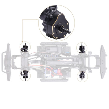 Hobbypark Outer Heavy Duty Brass Portal Covers Housings Weights For Trx4 Trx6 Upgrades Parts, Fit Front Or Rear Axles (2-Pack)