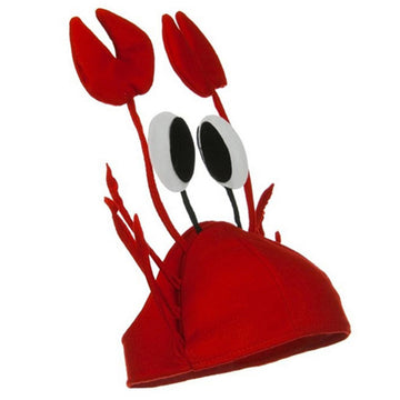 ZHHENIALY Crab Hat Set- Funny Party Hats Dress Up Crazy Theme Party Roleplay Hats Set Novelty 3D Crab Hat for Unisex (Crab Hat O