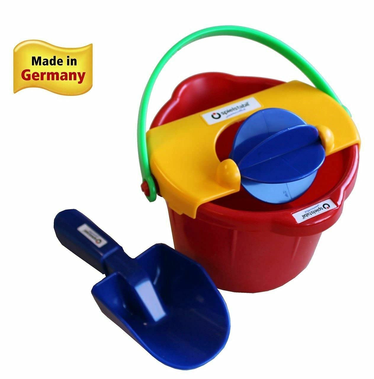 Spielstabil Bucket Mill 3 Piece Set - Includes Bucket, Sand Scoop and Spinning Wheel (Made in Germany)