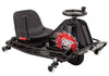 Razor Crazy Cart DLX - 24V Electric Drfting Go Kart - Enhanced Drift Bar Brodie Knob Steering Variable Speed Up to 12 mph Black/Red