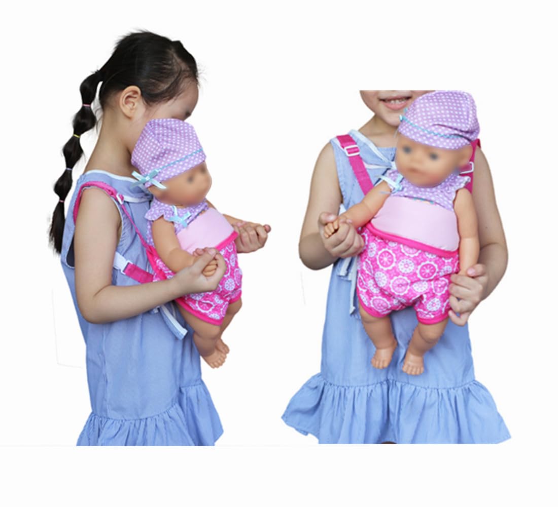 Xadp Baby Dolls Carrier Backpack Doll Accessories Front And Back Carrier With Straps For 15 Inch To 18 Inch Dolls, Doll Carrier