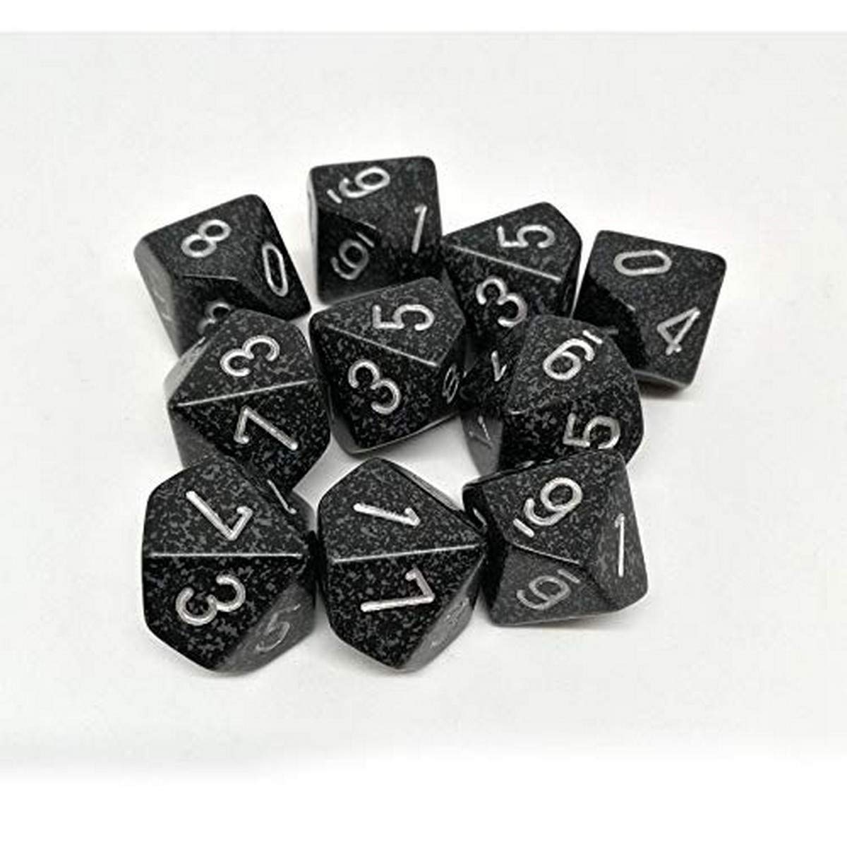 Chessex Manufacturing 25118 Ninja Speckled - Ten Sided Die D10