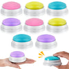Honoson 8 Pieces Recordable Answer Buzzers Button Answer Buzzers Game Show Buzzer Recordable Button Buzzers Gift for Christmas Team Family Game and Trivia Nights(Classic Color)