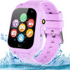 OVV Kids Waterproof Smart Watch D05-3, 1.44'' HD Touch Screen, Purple, Age 3-12, Music Player, Camera, 26 Games, Pedometer