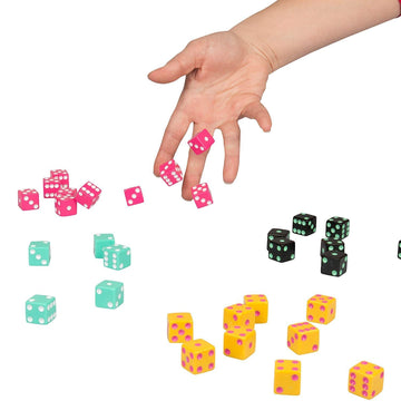TENZI Dice Party Game - 4 Sets of 10 Multi-colored Resin Dice with Storage Tube - Family Fun, 10.5" x 1.5" x 1.5"