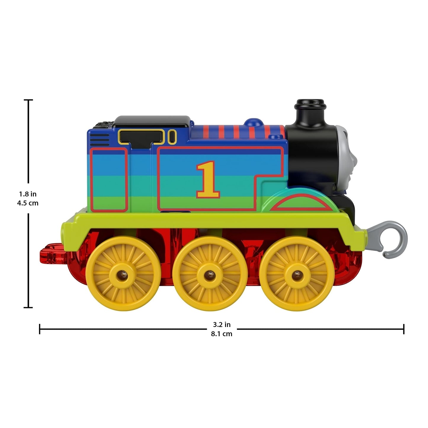Thomas & Friends Fisher-Price Gyv69 Rainbow Thomas Push-Along Train Engine For Preschool Kids Ages 3 Years And Up, Red, 4.5 Cm*3.0 Cm*8.0 Cm