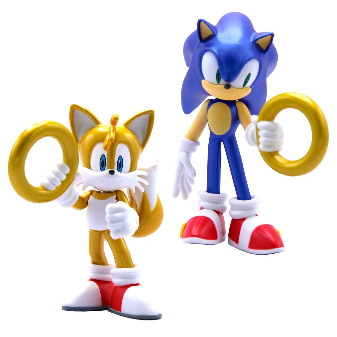 Just Toys Llc Sonic The Hedgehog Action Figures (Metallic 2 Pack - Sonic & Tails)