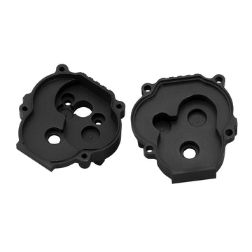 INJORA Transmission Housing with Bearings CNC Aluminum Gearbox Case Housing for 1/18 RC Crawler TRX4M Upgrade(Black)