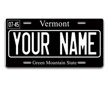 Bleu Reign Personalized Licence Plate Decor - Vermont Blackout Holiday 2021 State, Add Custom Name (6X12 Inches)