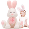 MorisMos Large Bunny Stuffed Animal 31.5'' Giant Stuffed Rabbit Toy for Kid Girl Boy,USA-Designed White Big Rabbit Plush, Jumbo