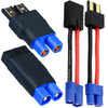 2 Pairs Battery Charger Adapter for Traxxas ID Connector to EC3 Male Female, Charging or Converting Battery Plugs