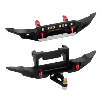 INJORA 23g Front and 25g Rear Bumper - CNC Aluminum Bumper Set for TRX4M Bronco Upgrade 1/18 RC Crawler