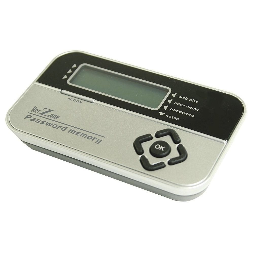 RecZone Password Vault - Black Plastic Security Organizer for Safe Password Storage