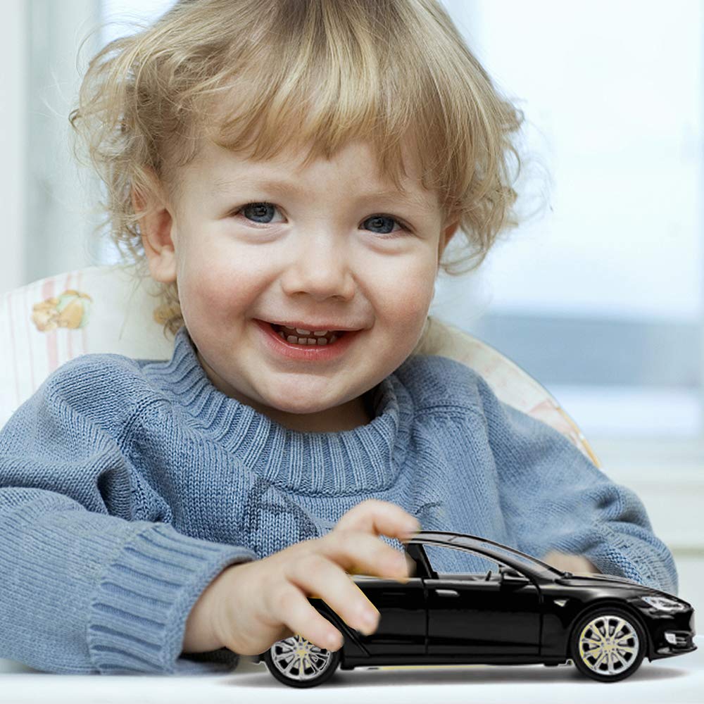 Toy Car Model S Alloy Model Cars Pull Back Vehicles 1/32 Scale Car Toys for Toddlers Kids (Black)