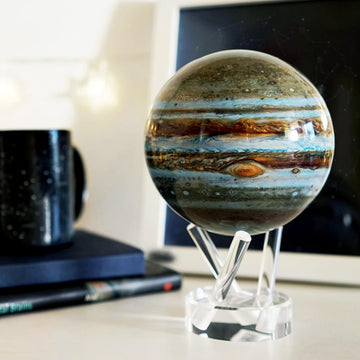 MOVA Globe Jupiter 4.5" - Brown/Red Acrylic Rotating Planetary Decor Model MG-45-JUPITER