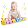 Kmuysl Baby Toys 0-12 Months, Musical Animal Stuffed Toy With Crinkle, Rattles & Lullaby, Plush Toy For Infant Newborn, Yellow Fabric Cotton