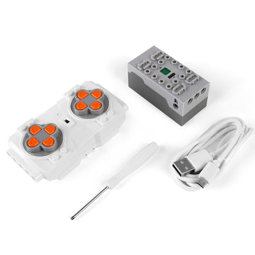 Mould King M0006 Powered Module Kit with Remote Control & Battery Box, 4 Power Output Ports, Upgrade Power Function Sets