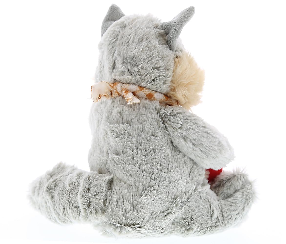 DolliBu I Love You Valentine Plush Sitting Wolf - Cute Stuffed Animal with Red Heart and Name Personalization Gift for Valentines Day Birthday Anniversary Romantic Date - 9 Inches