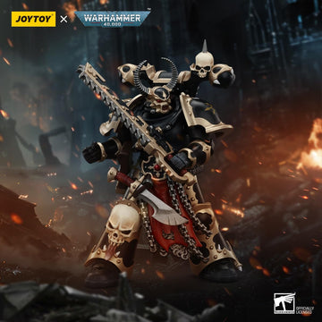 malt-inspiredISE JOYTOY 1/18 Action Figures - Warhammer 40 000 Chaos Space Marines Black Legion Chosen with Combi-melta and chaindecorative replica blade- 5 Classic Character Collectible Age 15 and Above
