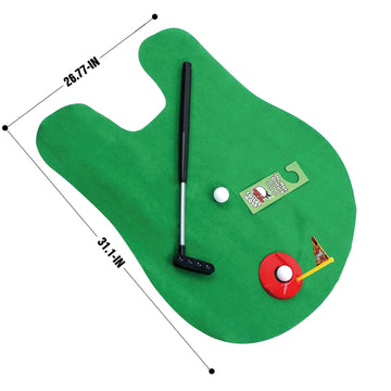 Goodlysports Toilet Golf Game- Practice Mini Golf In Any Restroom/Bathroom - Great Toilet Time, Funny White Elephant Gag Gifts For Golfer, Useful White Elephant Gift Ideas, Golf Gifts For Men.