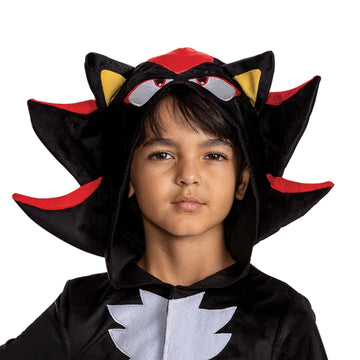 Disguise Sonic Shadow Costume For Kids, Official Sonic Movie 3 Hooded Jumpsuit, Child Size (7-8)
