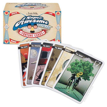 Mcphee Archie Super Awesome Future! Fortune Cards - Oversized - 3 X 4.75 Inch - Cat Lady, Zombies, Blender And More Cards - Modern Illustrations - Novelty Toys (36Pc Set)