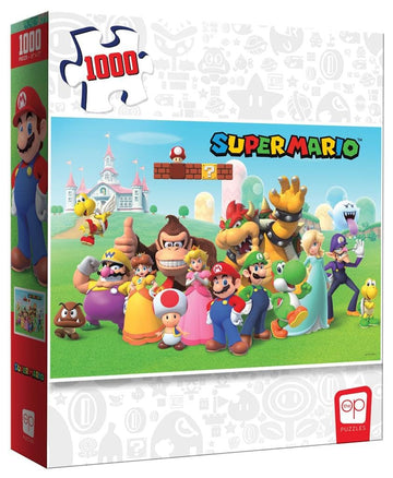 Super Mario Mushroom Kingdom    1,000 Piece Jigsaw Puzzle | Collectible Super Mario Puzzle Artwork Featuring Mario, Luigi, Princ