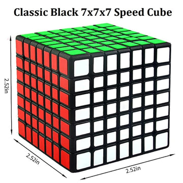 Irrdfo 7X7 Speed Cube, 7X7 Cube Puzzle Black