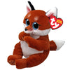 Ty Beanie Bellie WITT - Brown and White Fox Plush Toy - 6" - Polyester