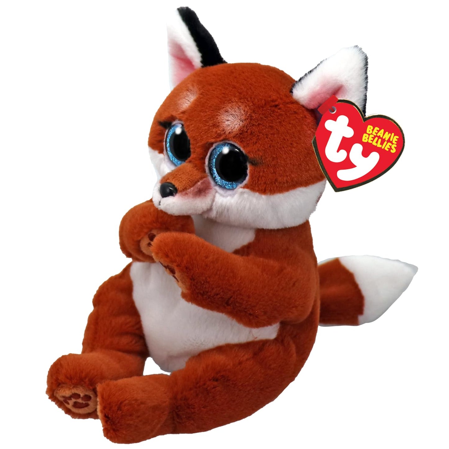 Ty Beanie Bellie WITT - Brown and White Fox Plush Toy - 6" - Polyester