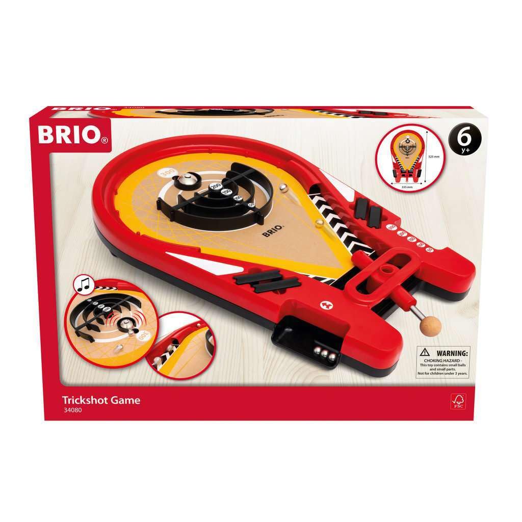 Brio 34080 Trickshot Game | Classic Pinball Game For Ages 6+