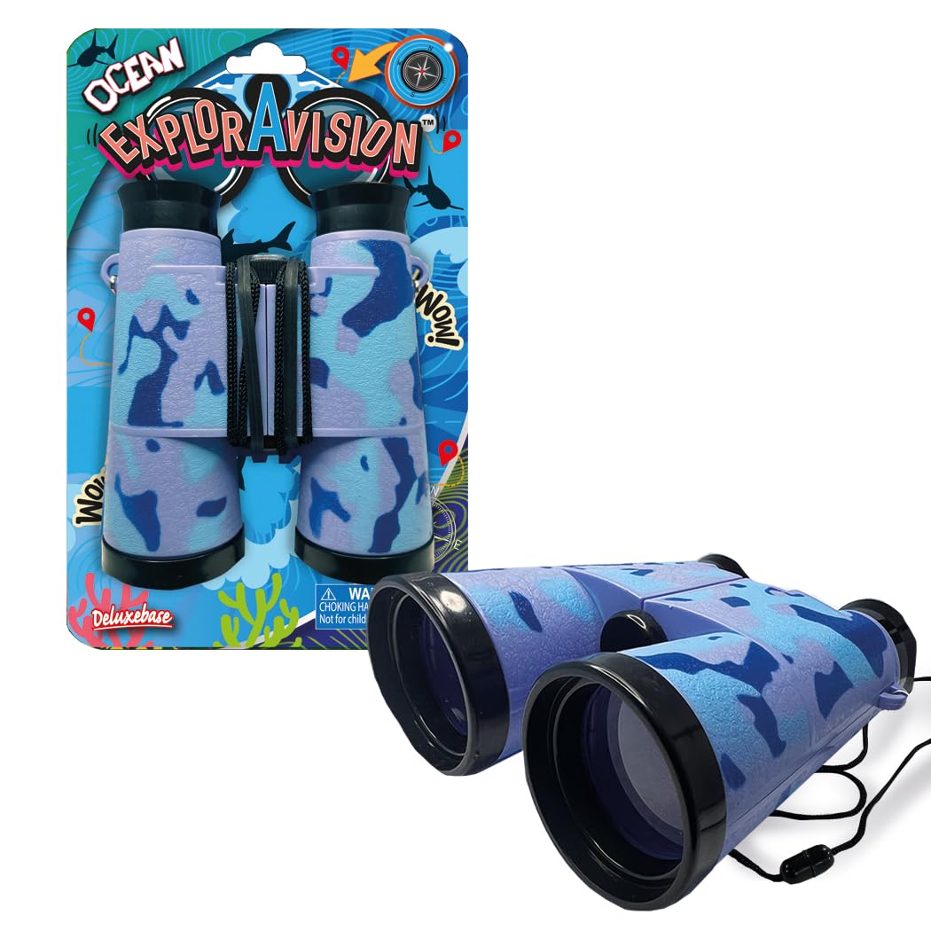 ExplorAvision - Ocean Binocular from Deluxebase. Sea Life Portable and Compact Binoculars for Kids, Educational Oceanic Explorer