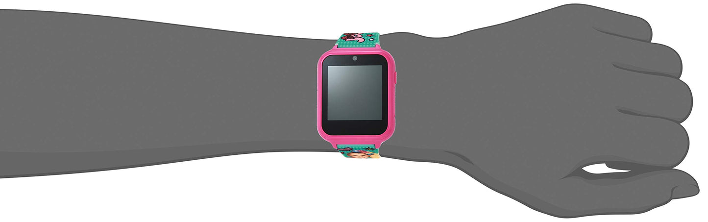 Accutime Jojo Siwa Kids Smartwatch With 10 Watch Faces, Selfie Camera, Voice And Video Recorder, Step Counter, Timer, Stopwatch, Alarm, Fun Games, Calculator, And 3 Wallpapers – Fits Wrists 5.5'-8.0'