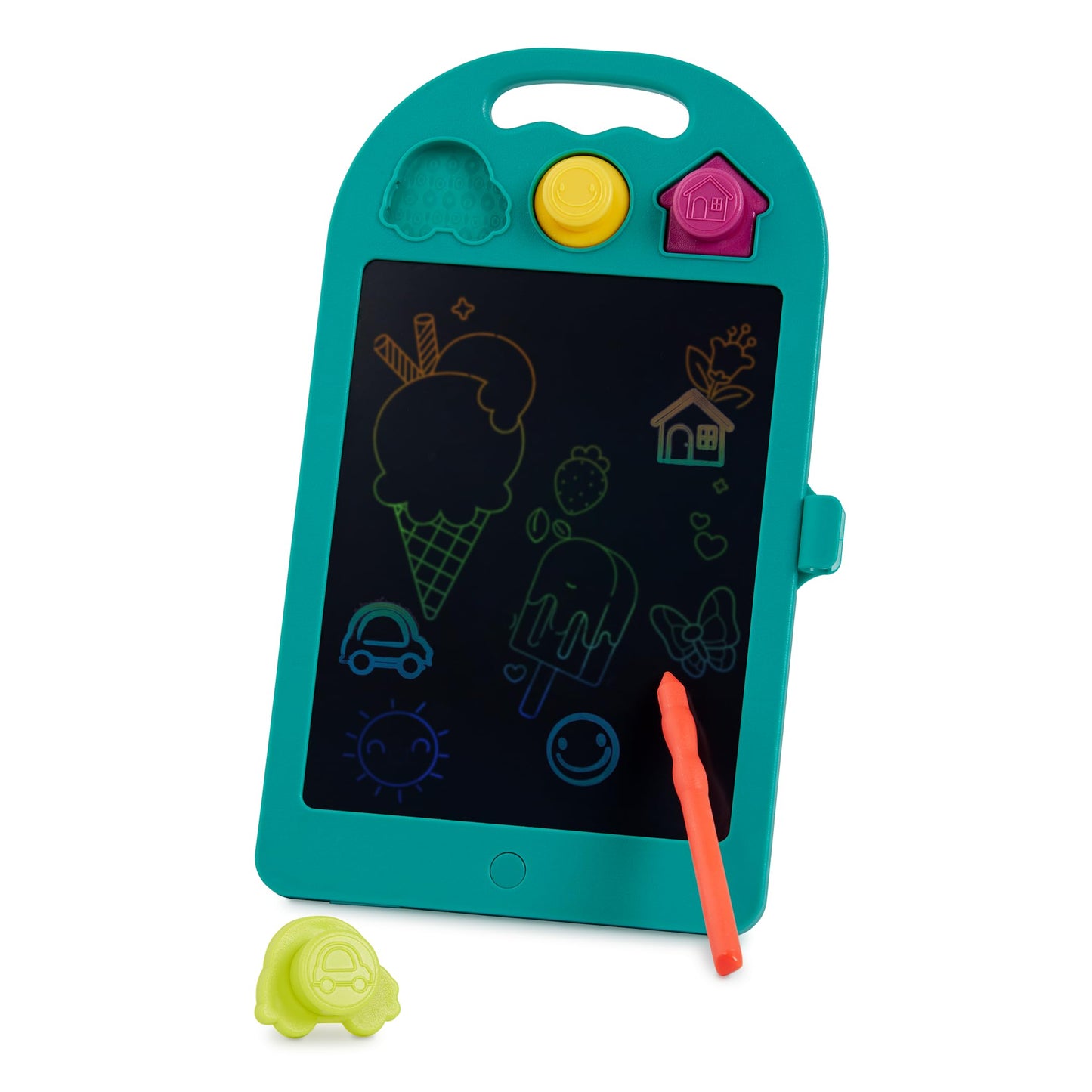 B. Toys – Lcd Drawing Tablet & Pen – One-Click Erase & Double-Tip Stylus – Endless Drawing & Coloring – Fun Stamps & Color-Changing Surface – 3 Years + – Rainbow Doodler