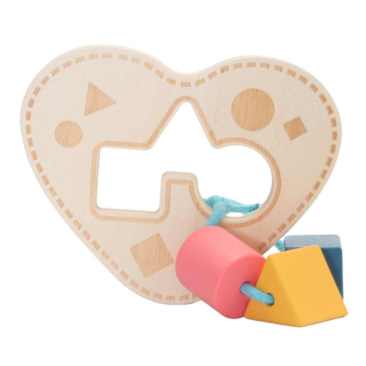 MerishoppMontessori Wood Shape Sorting Building Blocks For Preschool Educational Toy Heart|Baby|Toys For Baby|Developmental Baby