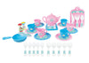Kingdom of Play Tea Party Set Pretend Play Kitchen Set for Kids with Teapot, Cups & Accessories | Multicolor Roleplay Toy for