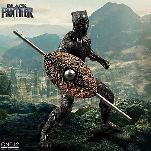 Mezco One:12 Collective Marvel Black Panther Action Figure - Multi-color, Metal, Model 512482