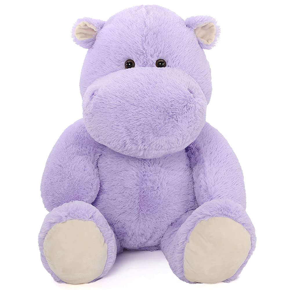 Beniny Giant Humongous Hippo Stuffed Animal, 36'' Oversized Plush, Soft Hug Cute Jumbo Hippo Toy Plush Gift For Kids, Purple