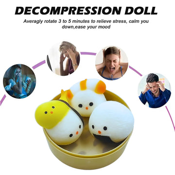 3 PCS Squisheez Sushi Stress Balls,Funny Squeeze Sushi Toy for Kids and Adults,Stress Relief Squishy Sushi Toy,Elastic and Soft