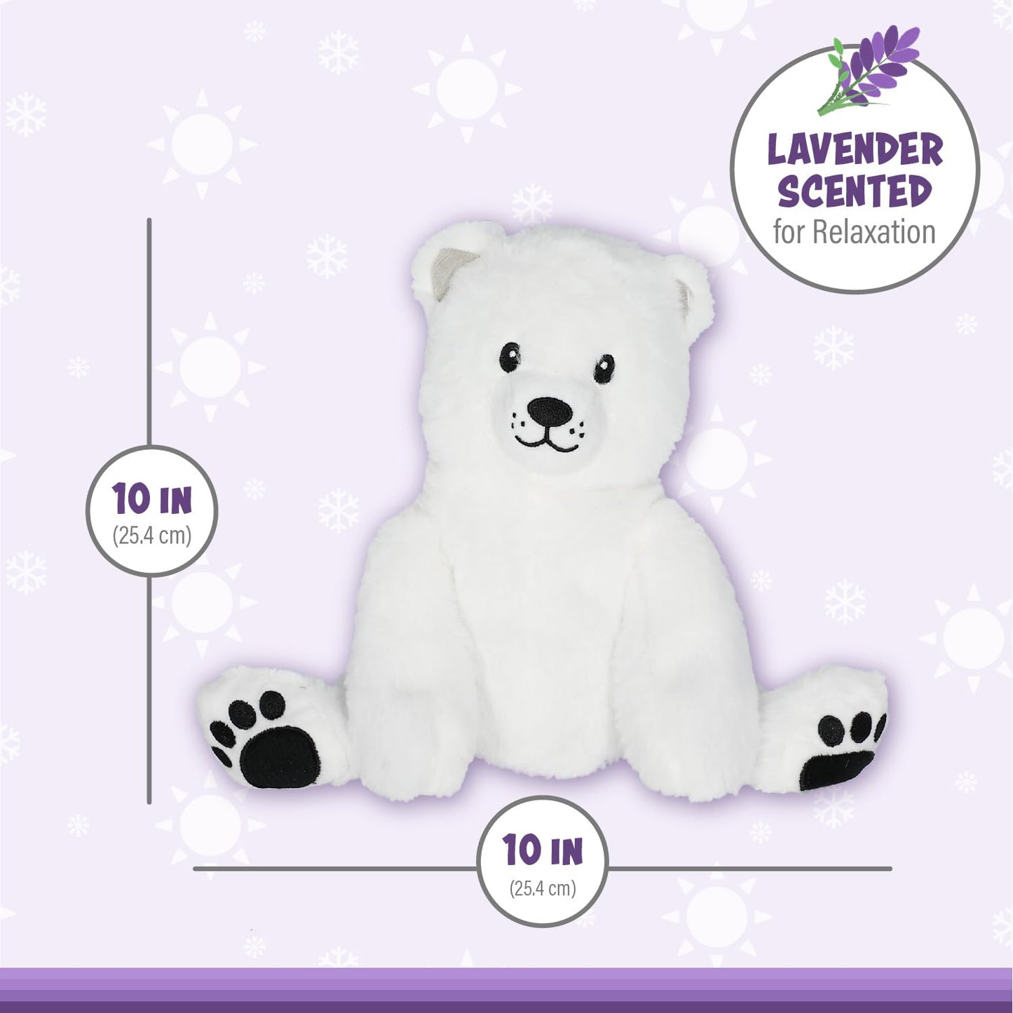 1I4 Group Warm Pals - Polar Bear - Cozy Lavender Scented Plush Toys - Stuffed Animal - Coolable Bedtime Comfort Plushie